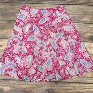 Pink Butterfly full knee length skirt